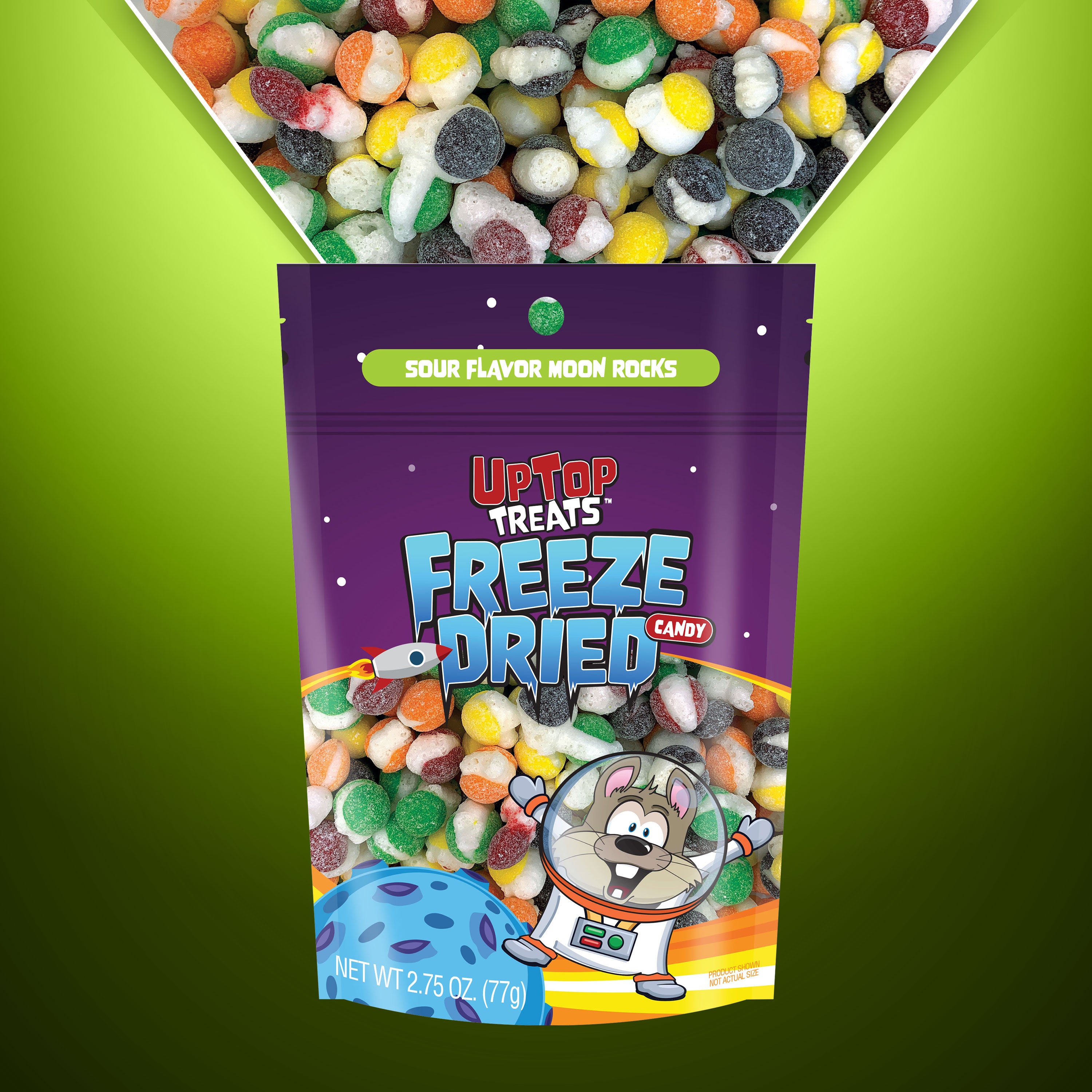 Sour Skittles Sour Flavor Moon Rocks Uptop Treats Bag