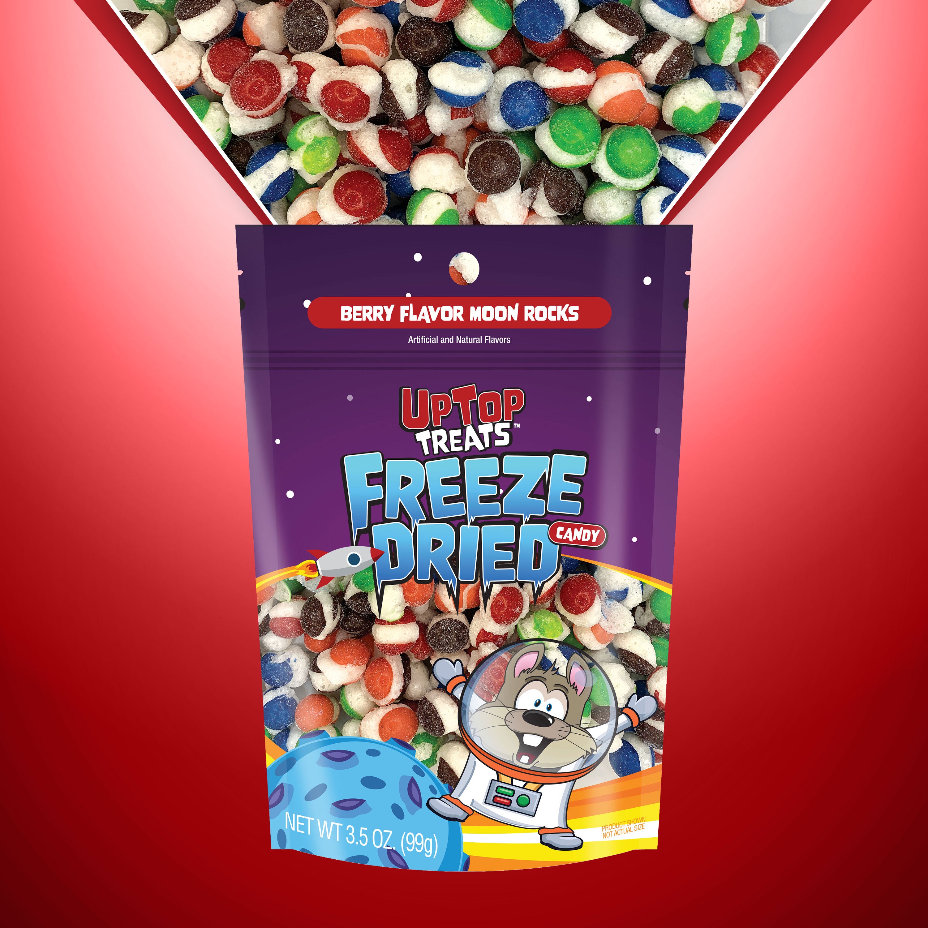 Berry Flavor Moon Rocks Uptop Treats Bag