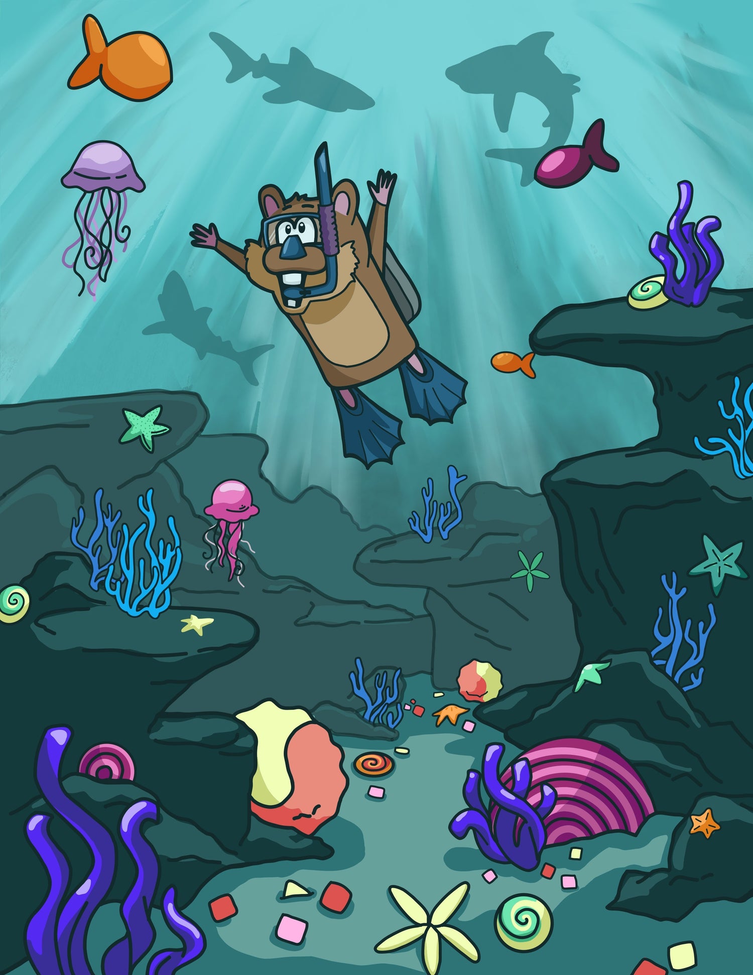 Dive into Creativity with Princeton Under the Sea Coloring Page 🐙
