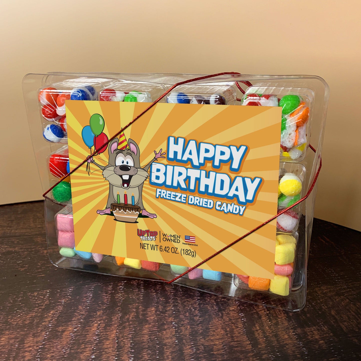 Happy Birthday themed Freeze Dried Candy Tackle Box - 6.42oz