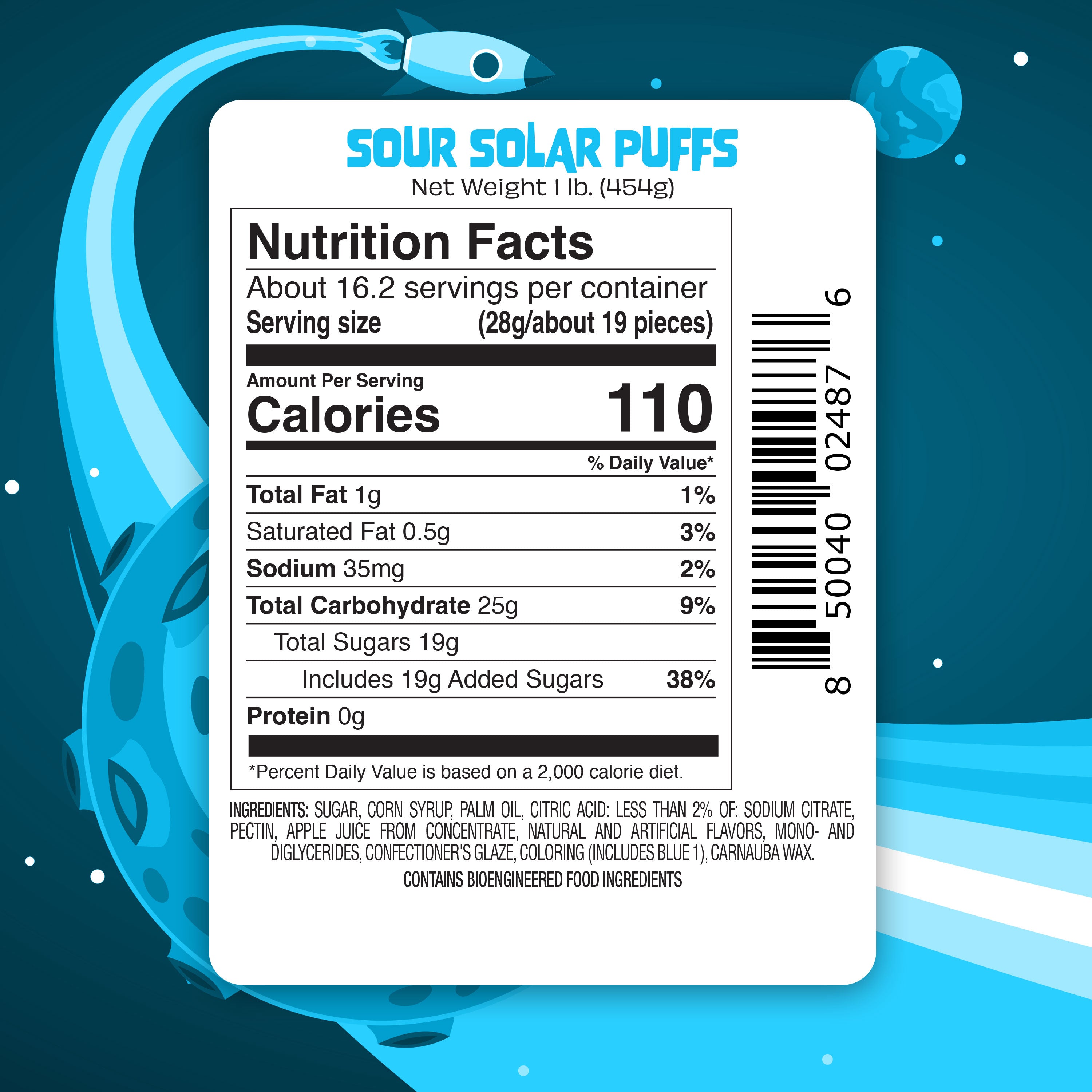 Bulk Candy - Freeze Dried Sour Solar Puffs - Per Pound