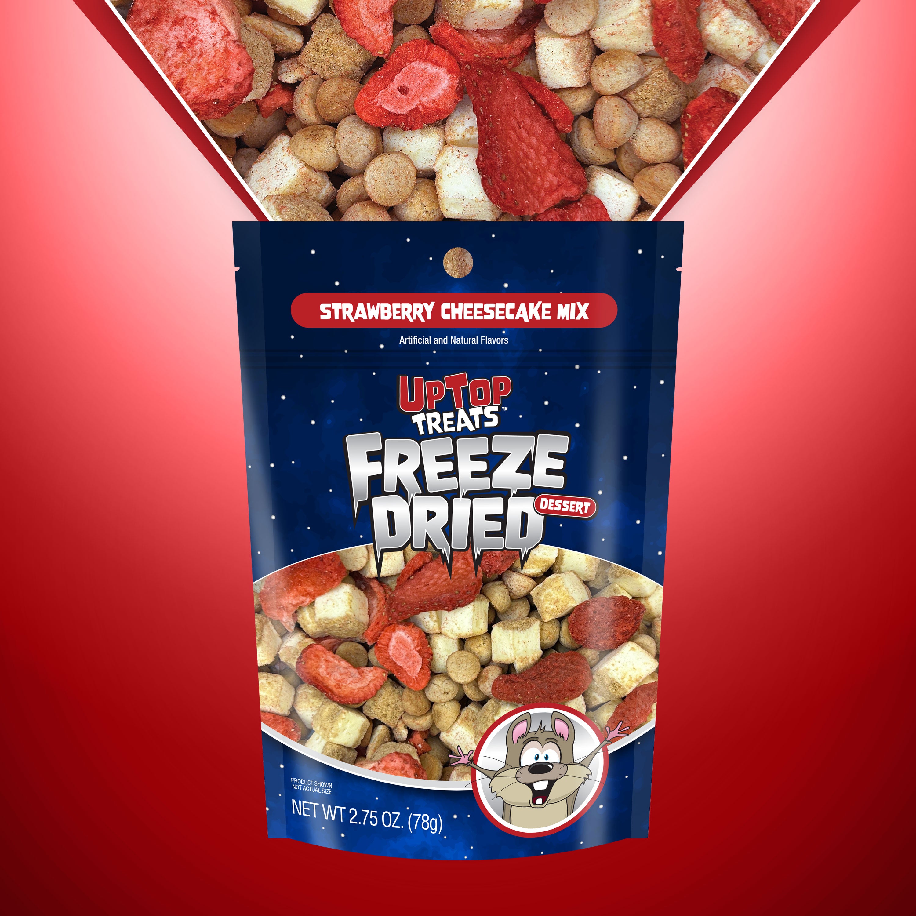 Freeze Dried Strawberry Cheesecake Mix Uptop Treats Bag